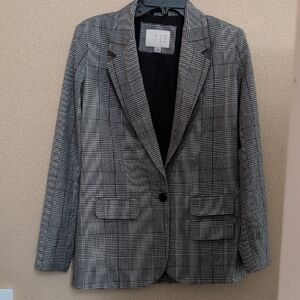 Gray Plaid Blazer
